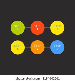 Numbered steps business infographic vector