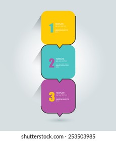 Numbered template. Infographics elements.