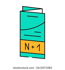 numbering booklet line icon vector. numbering booklet sign. isolated symbol illustration