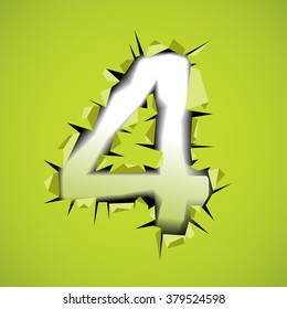 The Numbering design style of perforation and tear. create by vector file