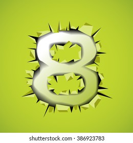 The Numbering design style of perforation and tear. create by vector file