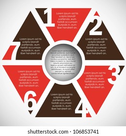 Numbering in polygon color, step by step. vector illustration