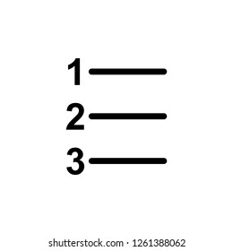 numbering text icon. Can be used for web, logo, mobile app, UI, UX 