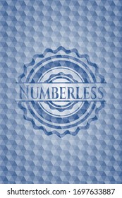Numberloses blaues Hexagon-Emblem. Vektorillustration Illustration. Detaillierte Angaben.