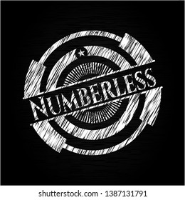 Numberless on blackboard. Vector Illustration. Detailed.