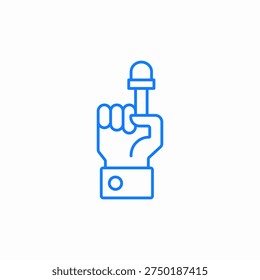 numberone hand icon sign vector