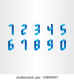 numbers from 0 to 9 3d design