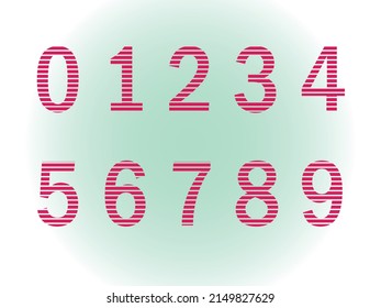 Numbers from 0 to 9, number icon set