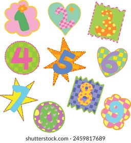 Numbers 0 to 9 Super cute 