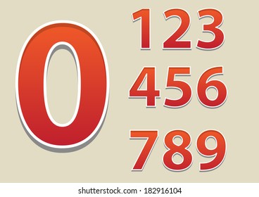 Numbers 0-9 