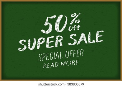 Numbers 0-9 written with a brush on a wood background lettering. Super Sale. Big sale. Sale tag. Sale poster. Sale vector. Super Sale and special offer. 50% off. Vector illustration. art