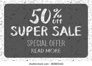 Numbers 0-9 written with a brush on a wood background lettering. Super Sale. Big sale. Sale tag. Sale poster. Sale vector. Super Sale and special offer. 50% off. Vector illustration. art