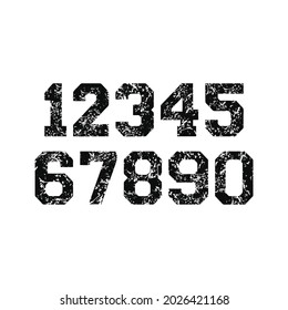 Numbers from 1 to 10 for the anniversary, Numbers on a white background. Vector illustration