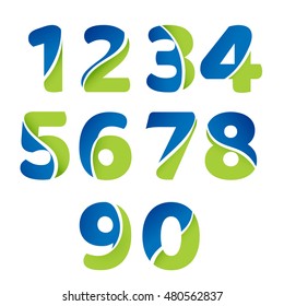 Numbers 1,2,3,4,5,6,7,8,9,0 letters. Numbers logo icons set.-Vector illustration.