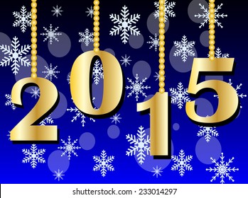 numbers 2015 year on a Christmas background,vector illustration