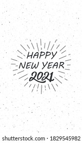 Numbers 2021 wish new year on light background - illustration