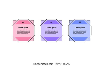 Numbers 3 options or steps. Process, index. Vector illustration Infographic elements design template
