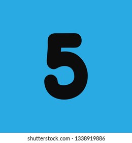 numbers 5 icon vector