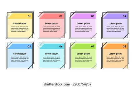 Numbers 5 options or steps. Process, index. Vector isolated illustration Infographic elements design template