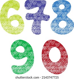 Numbers 6 7 8 9 0 Stock Vector (Royalty Free) 2143747725 | Shutterstock