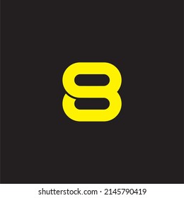 
Numbers 9 and 8, two capsules simple symbol logo vector