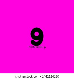 numbers 9 icon sign signifier vector