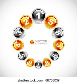 Numbers. Abstract illustration.