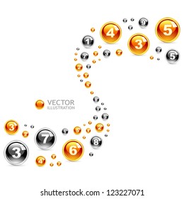 Números. Ilustración del vector abstracto.