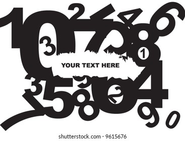 Numbers abstract vector illustration