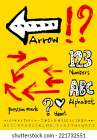 numbers and alphabet