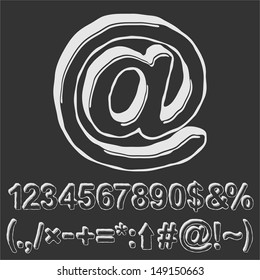 Numbers alphabet set