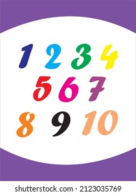 numbers with attractive colors for children to learn so that children are more familiar with numbers