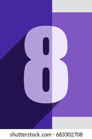 Numbers Background Flat Design Vector Illustration
