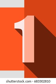 Numbers Background Flat Design Vector Illustration