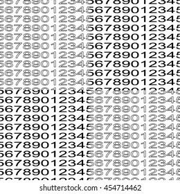 Numbers background. Mathematical seamless pattern. Vector.