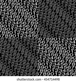 Numbers background. Mathematical seamless pattern. Vector.