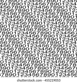 Numbers background. Mathematical seamless pattern. Vector.