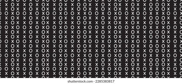 Numbers background. Pattern on black background. Hand drawn white number pattern for backdrop design and wallpaper. Simple bet numbers with repeat texture. Seamless background, vector illustration