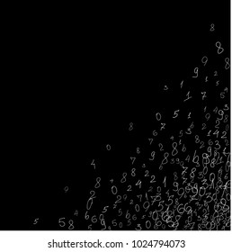 Numbers, background. Scribbled handwritten numbers for card, poster, banner. Vector background with numbers in primitive style. Simple pattern for your design.