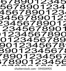 Numbers background. Seamless diagonal pattern of digits