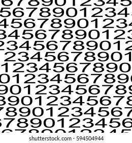 Numbers background. Seamless diagonal pattern of digits