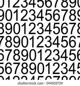 Numbers background. Seamless ordered pattern of digits