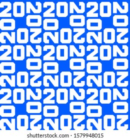 Numbers background. Seamless pattern. Vector. 2020 year.