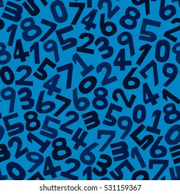Numbers background. Seamless pattern. Vector.
