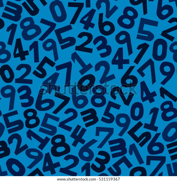 Numbers Background Seamless Pattern Vector Stock Vector (Royalty Free ...