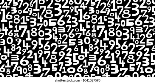 Numbers Background. Seamless Pattern.Vector.