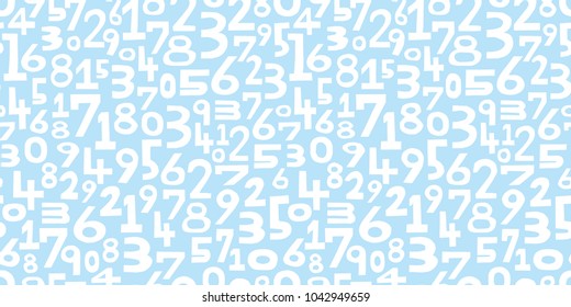Numbers background. Seamless pattern.Vector.
