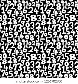 Numbers background. Seamless pattern.Vector.