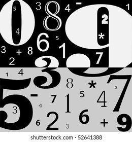 Numbers background. Vector