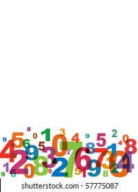 Numbers Background, Vector.